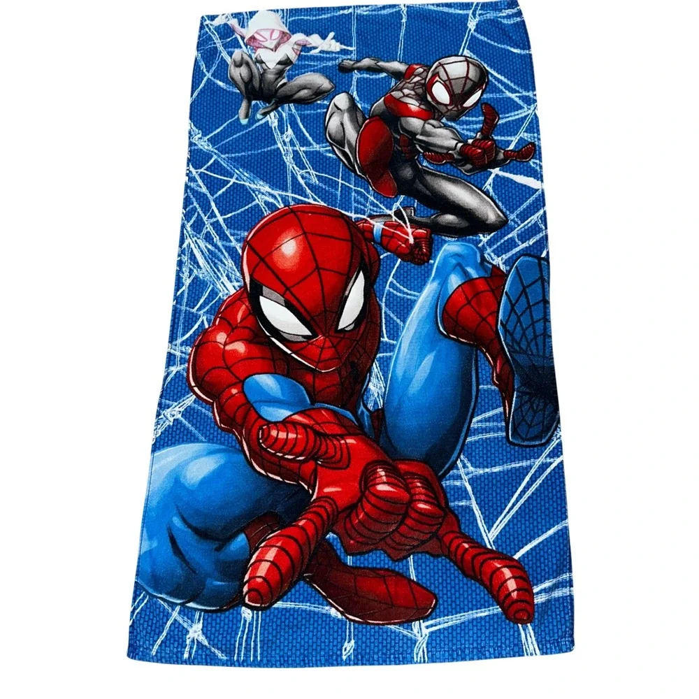 Lot‎ 2 Disney Marvel Spiderman Beach Towel Kids Bath Towel Soft Cotton Blend